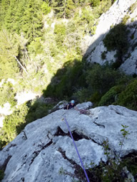 2ième longueur de l'arrête de la patte de chêvre